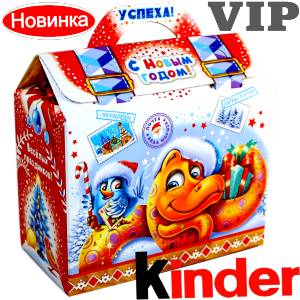 Сладкий подарок на Новый Год в жестяной упаковке весом 1200 грамм по цене 1762 руб в Томске