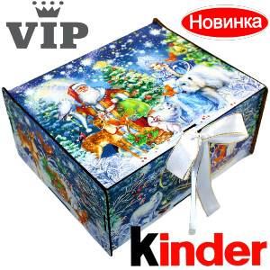 Сладкий подарок на Новый Год в картонной упаковке весом 1200 грамм по цене 2223 руб в Томске