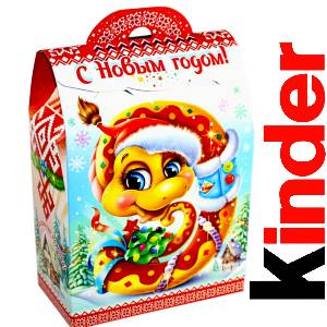 Детский подарок на Новый Год в жестяной упаковке весом 430 грамм по цене 1657 руб в Томске