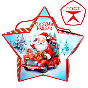 Детский подарок на Новый Год в жестяной упаковке весом 950 грамм по цене 1182 руб в Томске